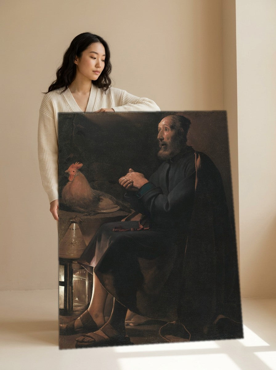 Held for scale — 32 x 48 inch canvas