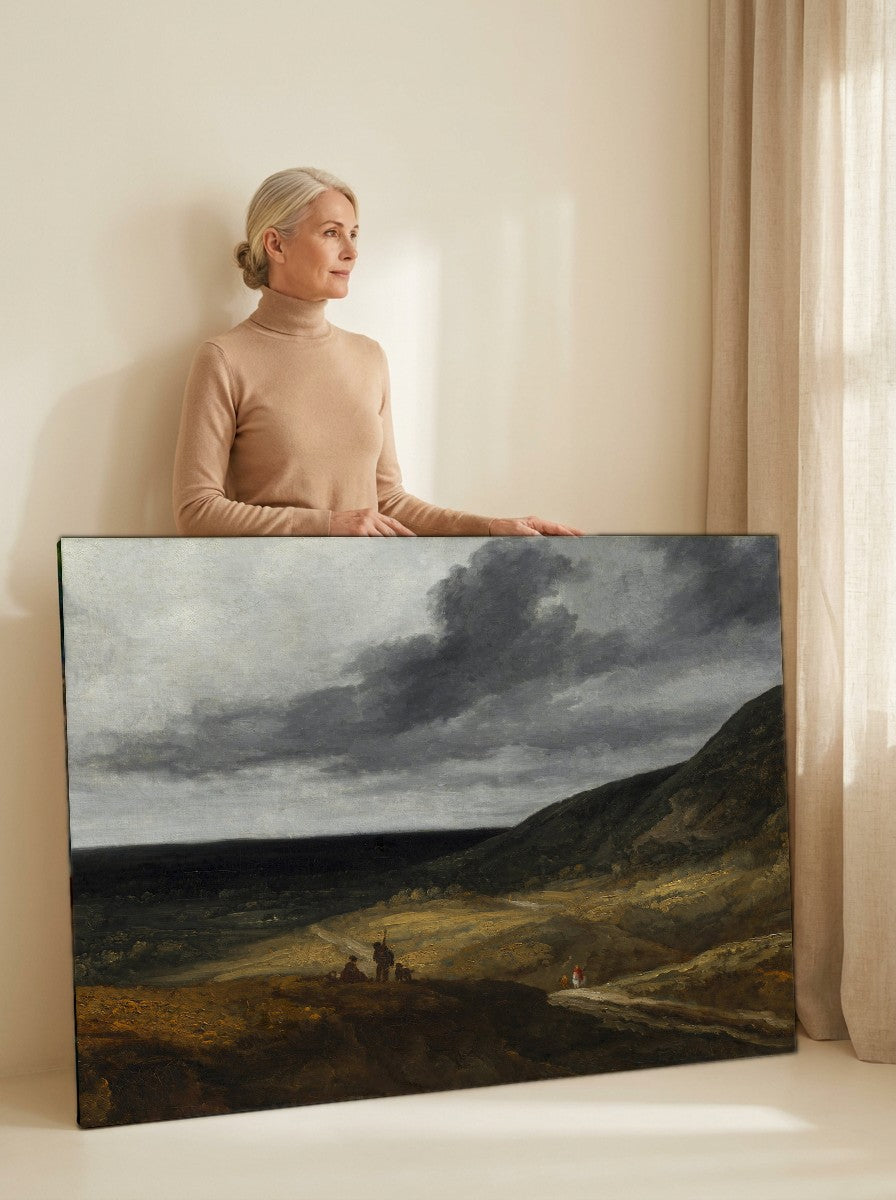Held for scale — 48 x 32 inch canvas