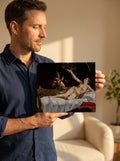 Held for scale — 10 x 8 inch canvas