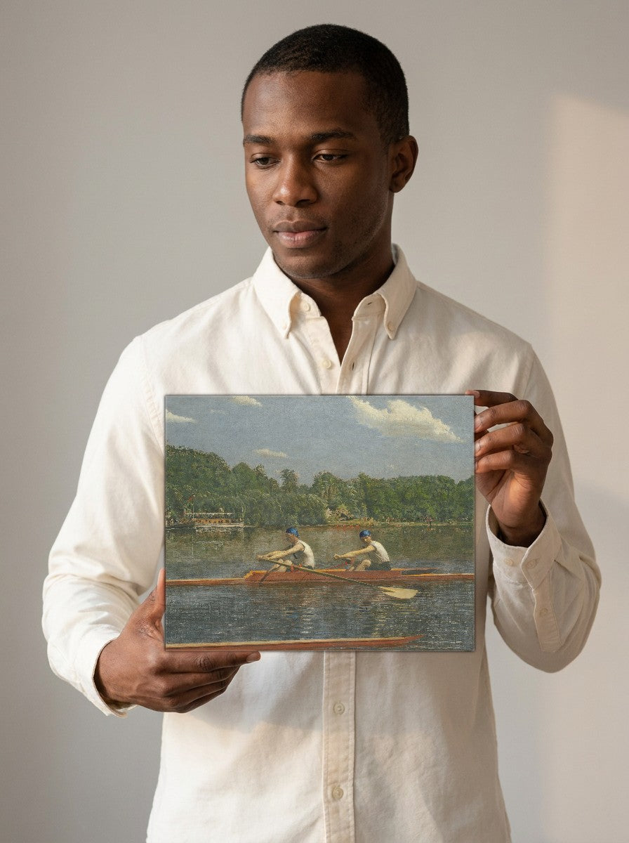Held for scale — 10 x 8 inch canvas