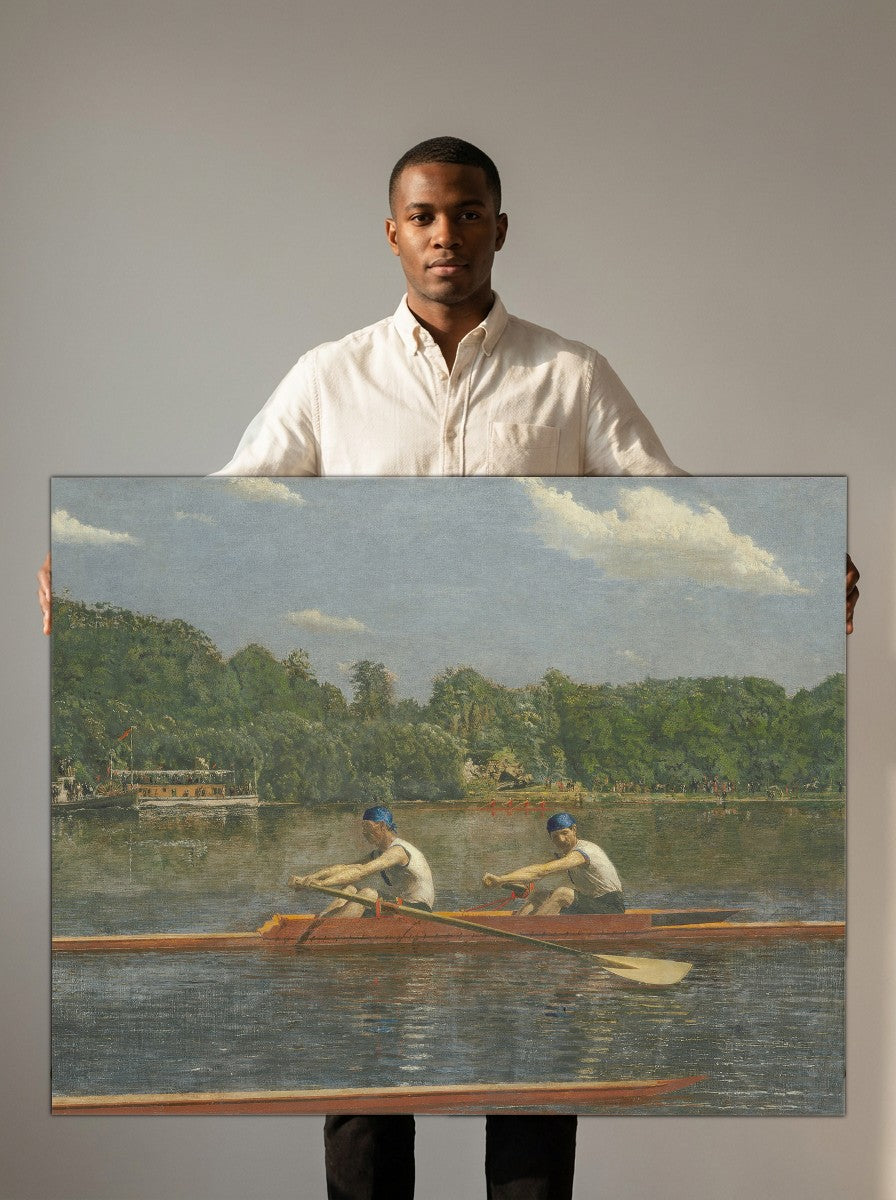 Held for scale — 36 x 24 inch canvas