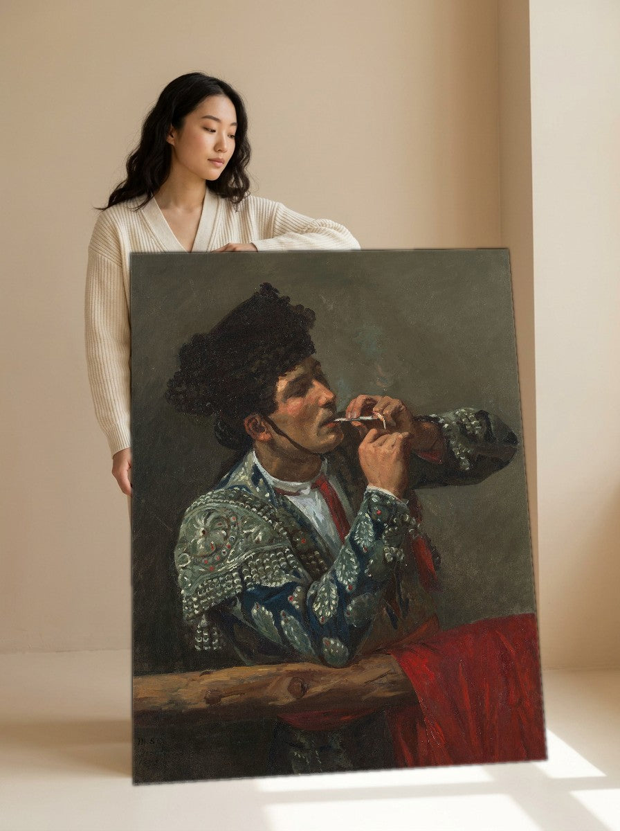 Held for scale — 32 x 48 inch canvas