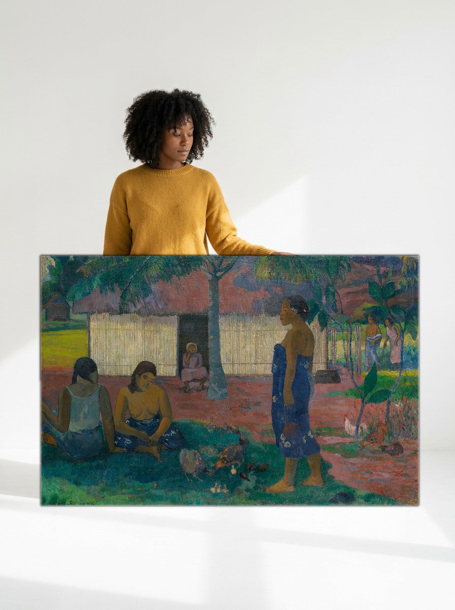 Held for scale — 48 x 32 inch canvas
