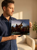 Held for scale — 10 x 8 inch canvas