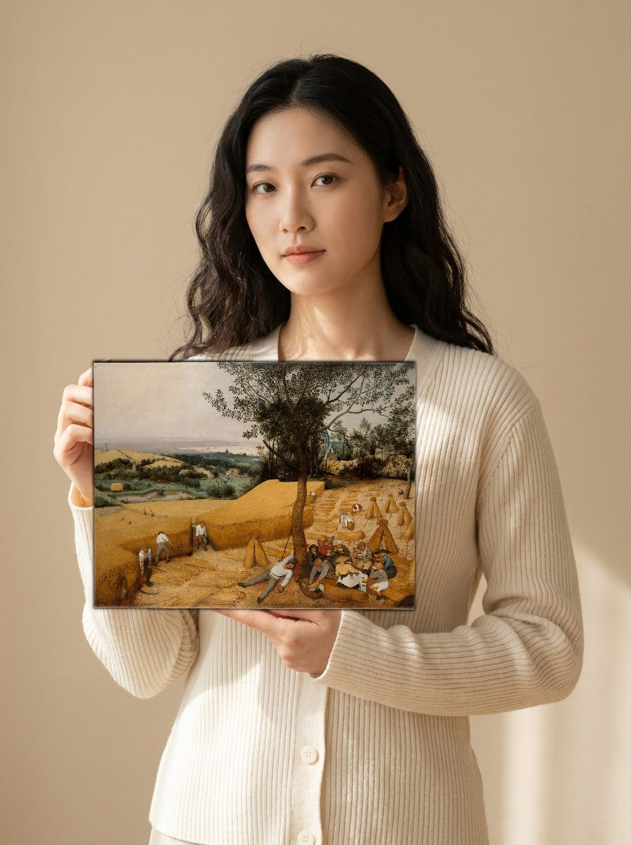 Held for scale — 10 x 8 inch canvas