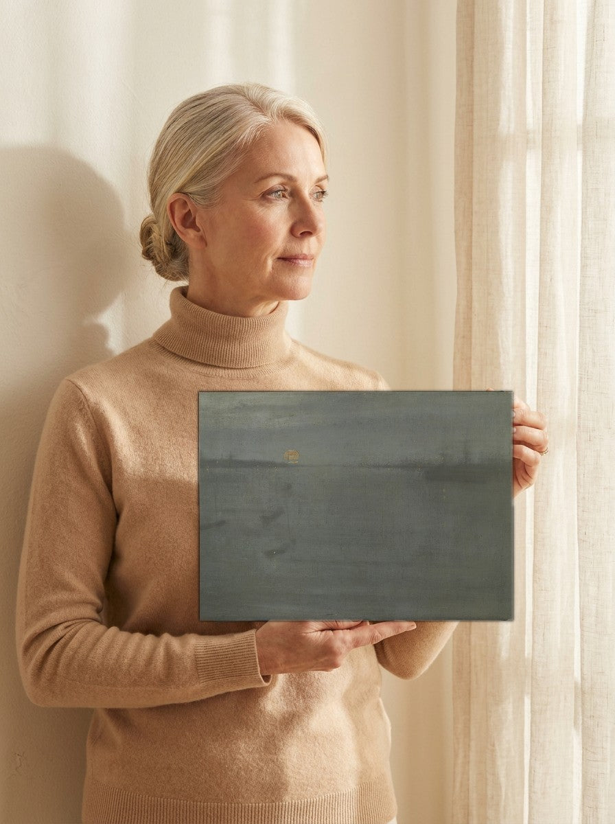 Held for scale — 10 x 8 inch canvas