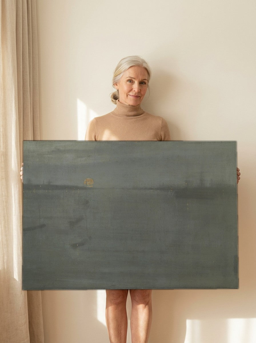 Held for scale — 36 x 24 inch canvas