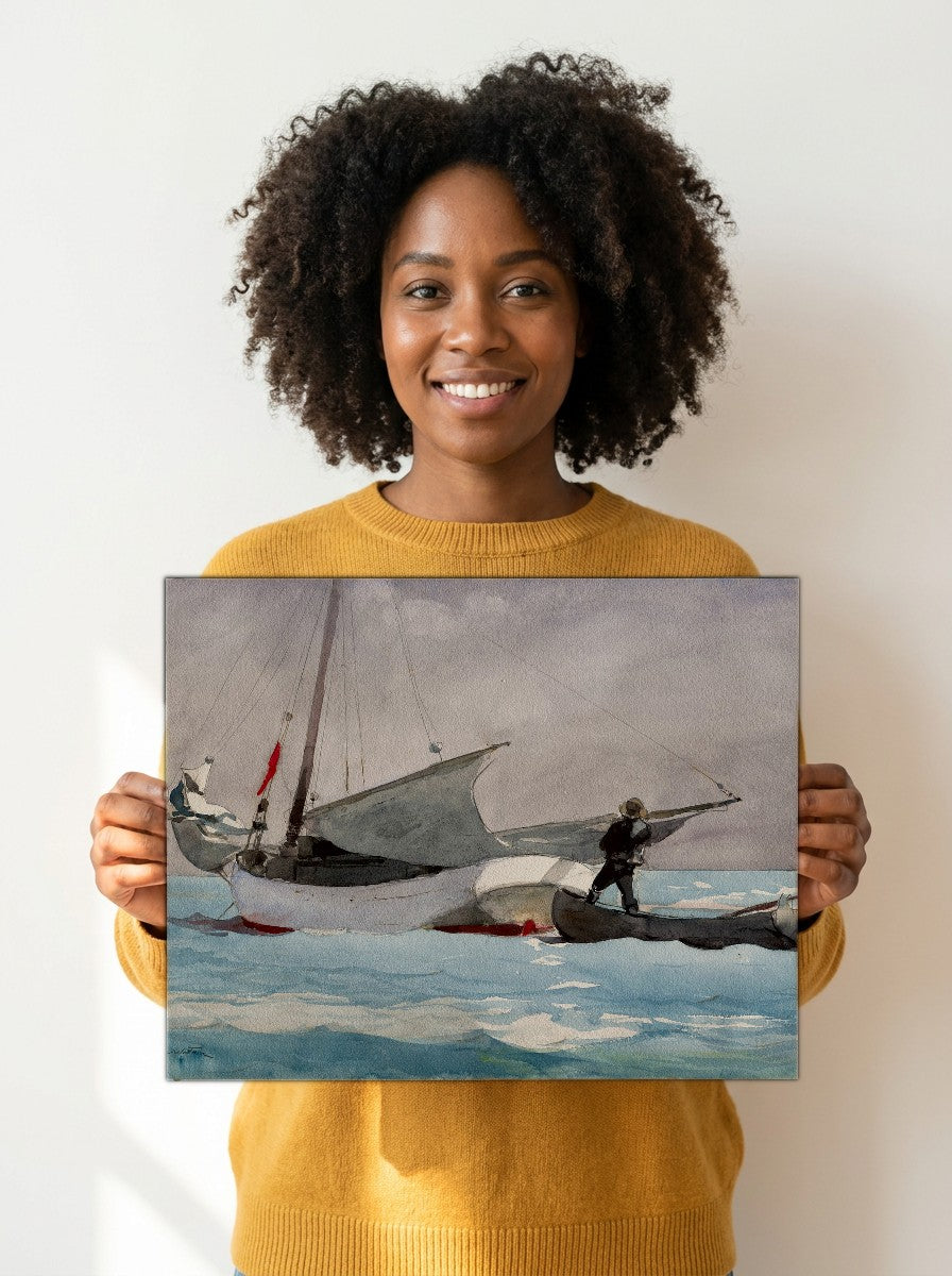 Held for scale — 14 x 11 inch canvas