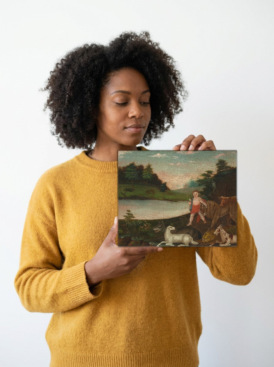 Held for scale — 10 x 8 inch canvas