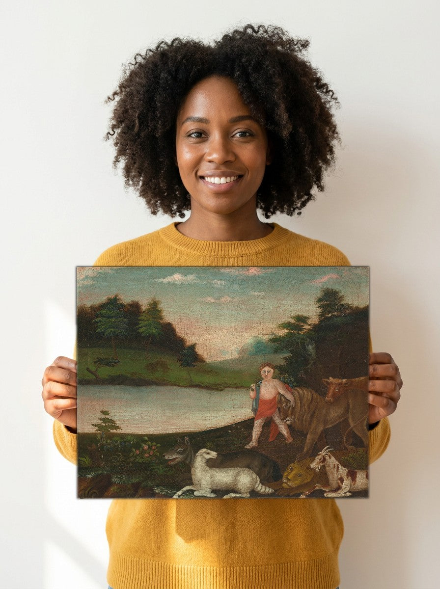 Held for scale — 14 x 11 inch canvas