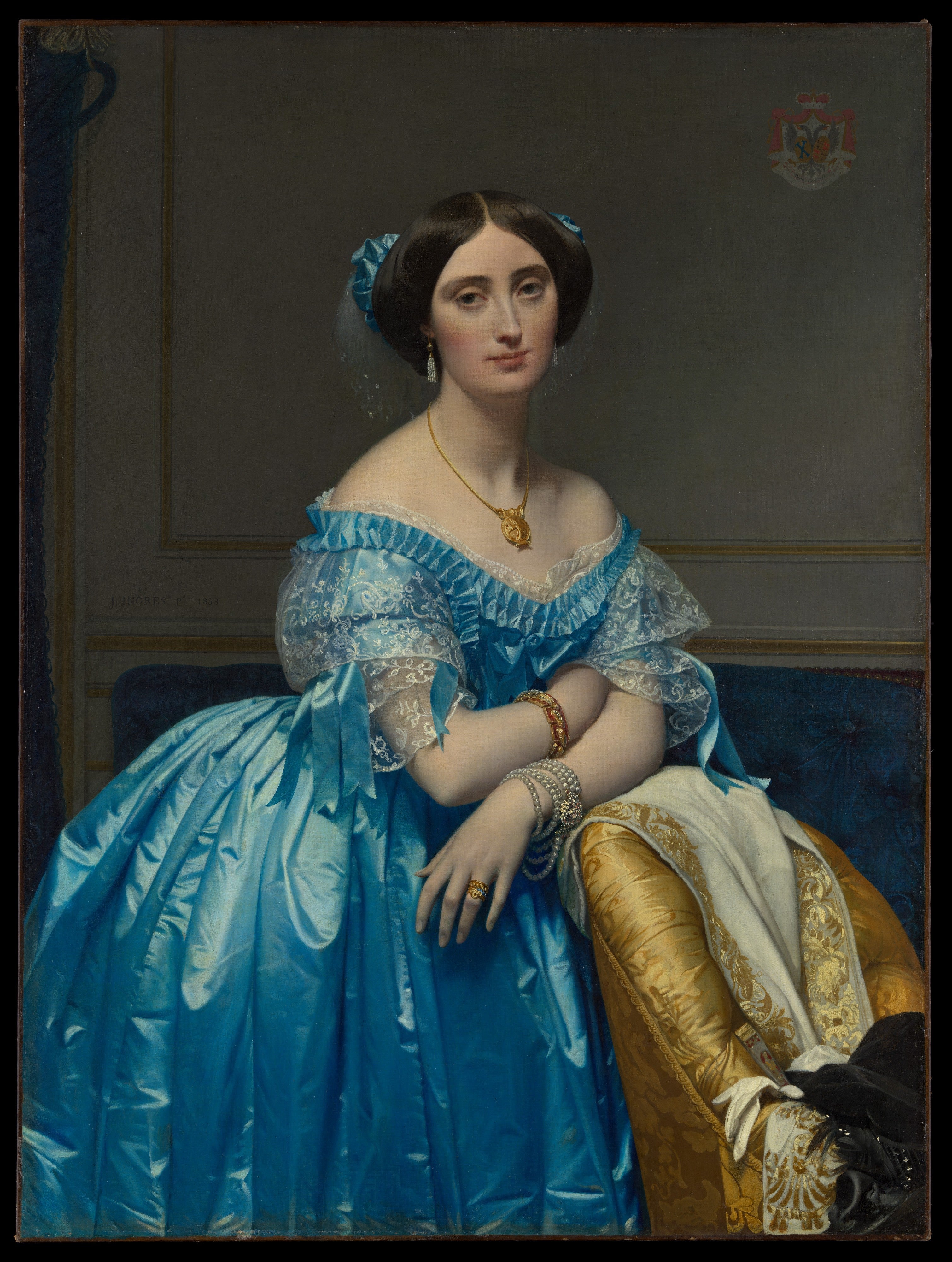 Joséphine-Éléonore-Marie-Pauline de Galard de Brassac de Béarn (1825–1860), Princesse de Broglie — Jean-Auguste-Dominique Ingres (1851–53)