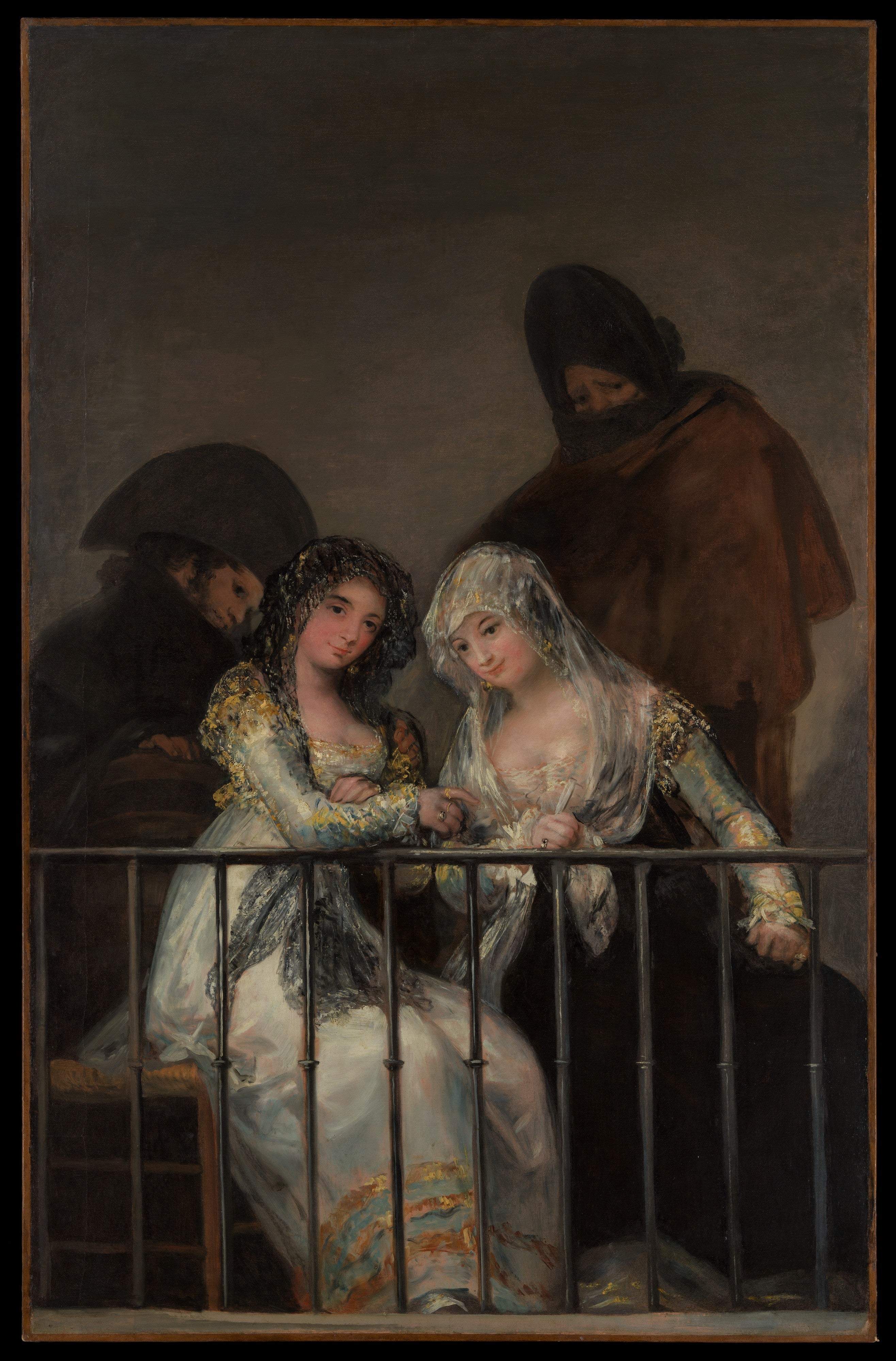 Majas on a Balcony — Francisco Goya (ca. 1800–1810)
