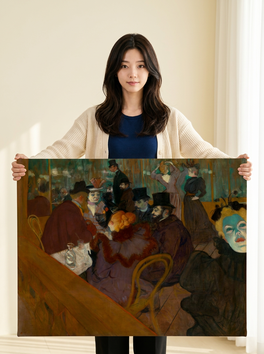 Held for scale — 36 x 24 inch canvas