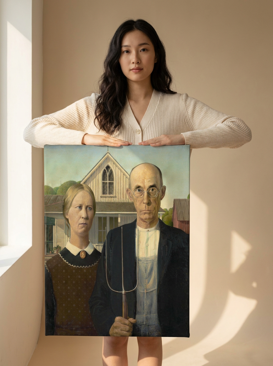 Held for scale — 24 x 36 inch canvas (original size)
