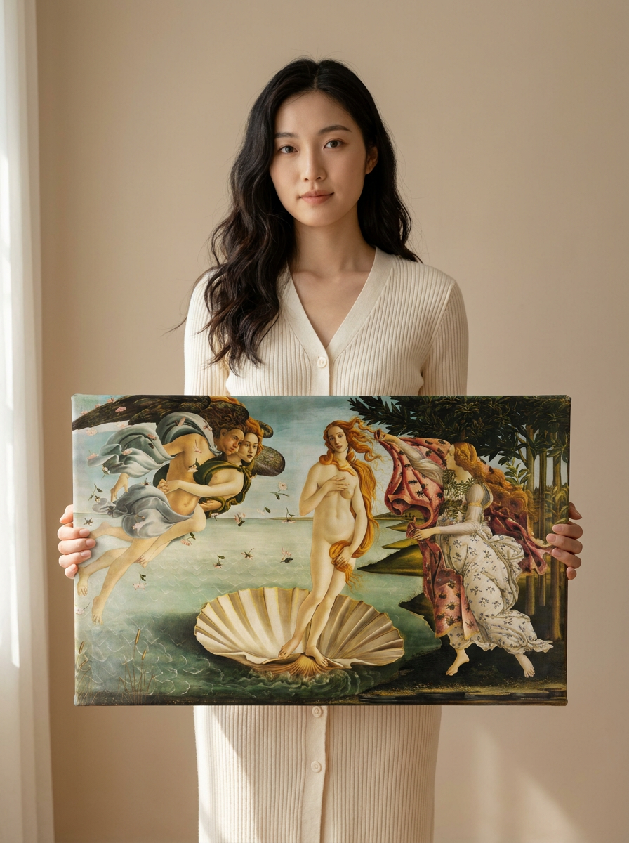 Held for scale — 24 x 18 inch canvas