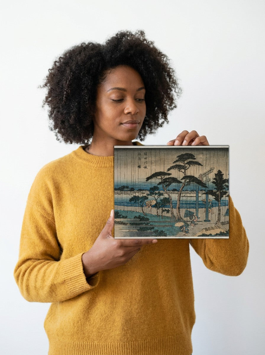 Held for scale — 10 x 8 inch canvas