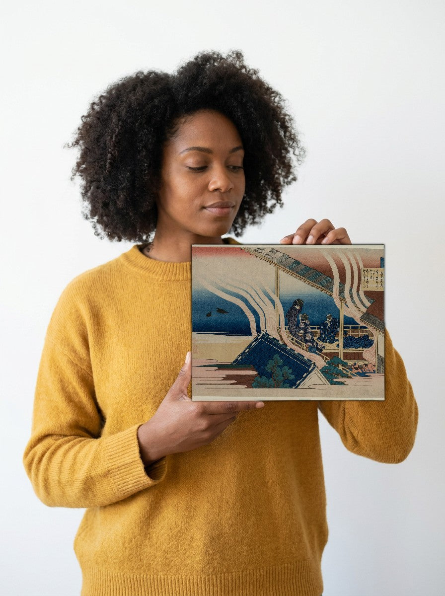 Held for scale — 10 x 8 inch canvas