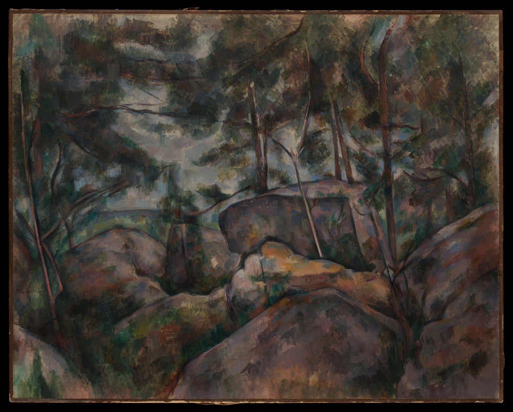 Rocks at Fontainebleau — Paul Cézanne (1890s)