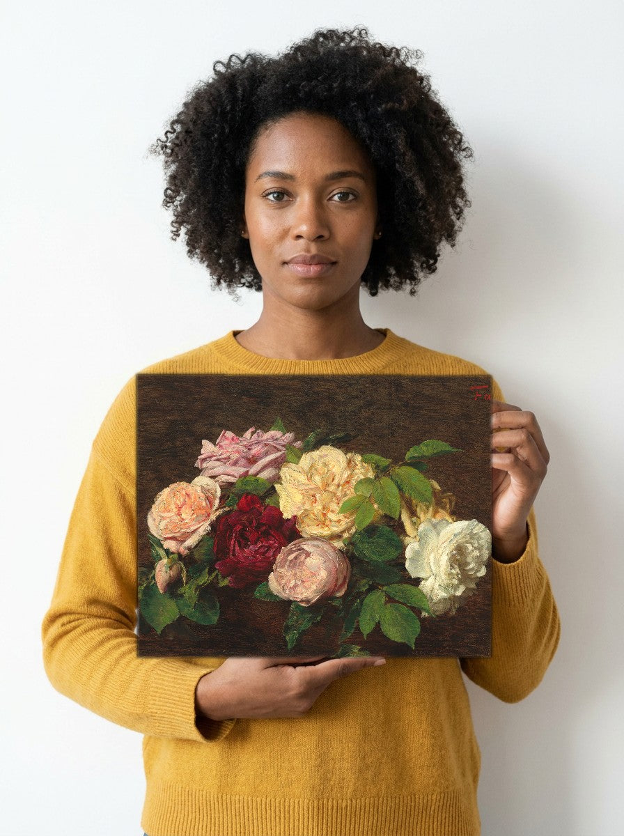 Held for scale — 10 x 8 inch canvas