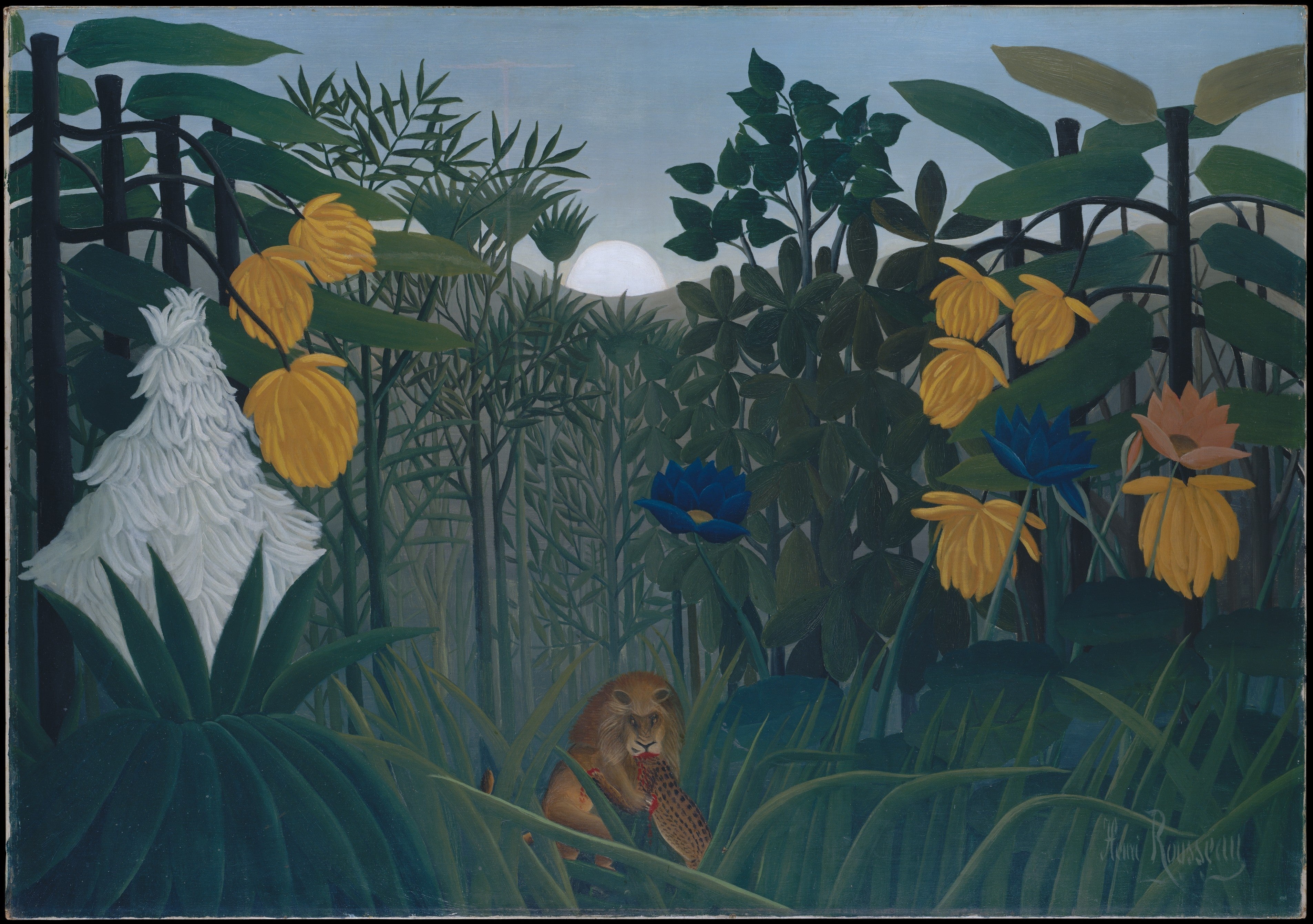 The Repast of the Lion — Henri Rousseau (ca. 1907)