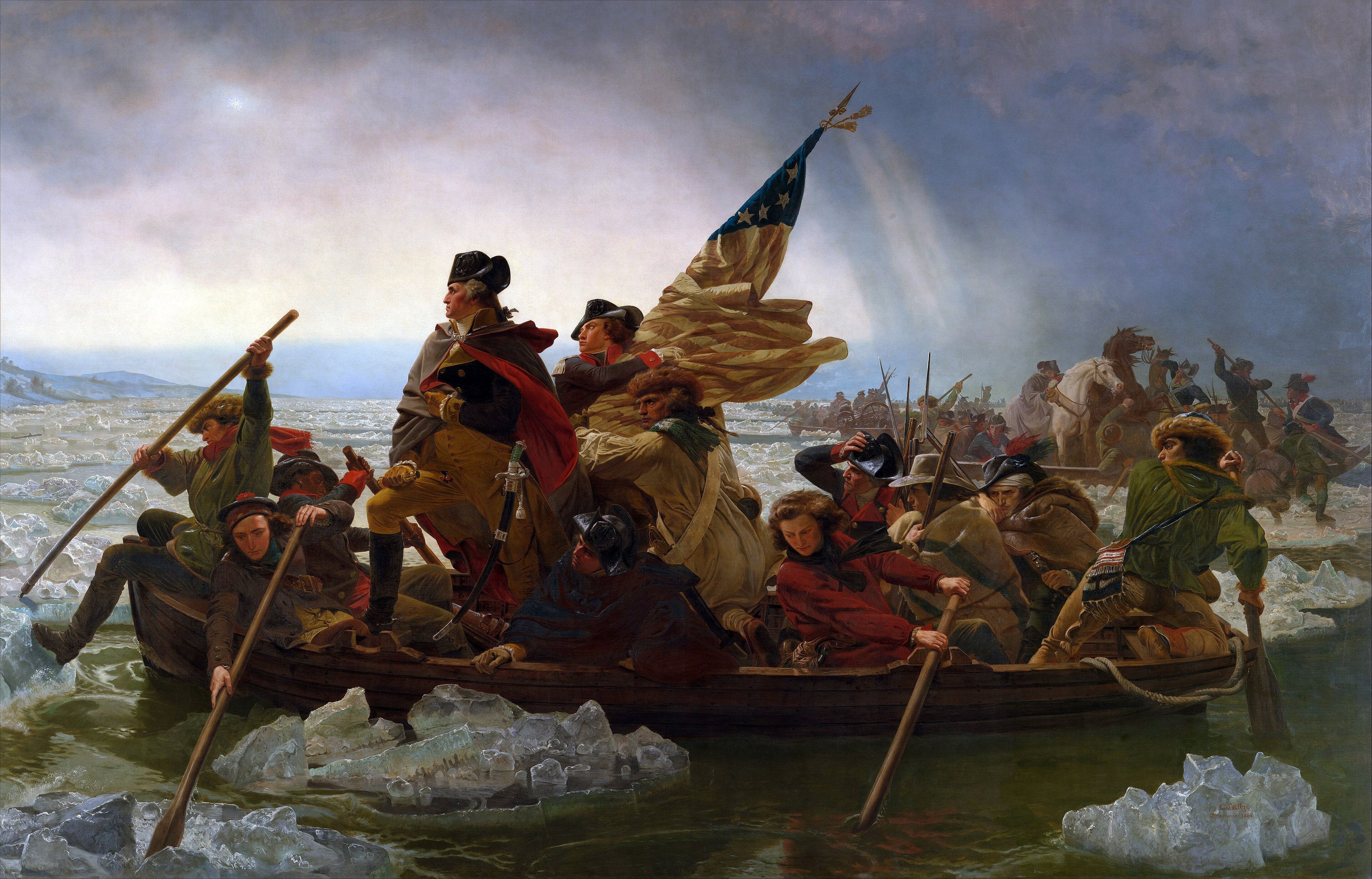 Washington Crossing the Delaware — Emanuel Leutze (1851)